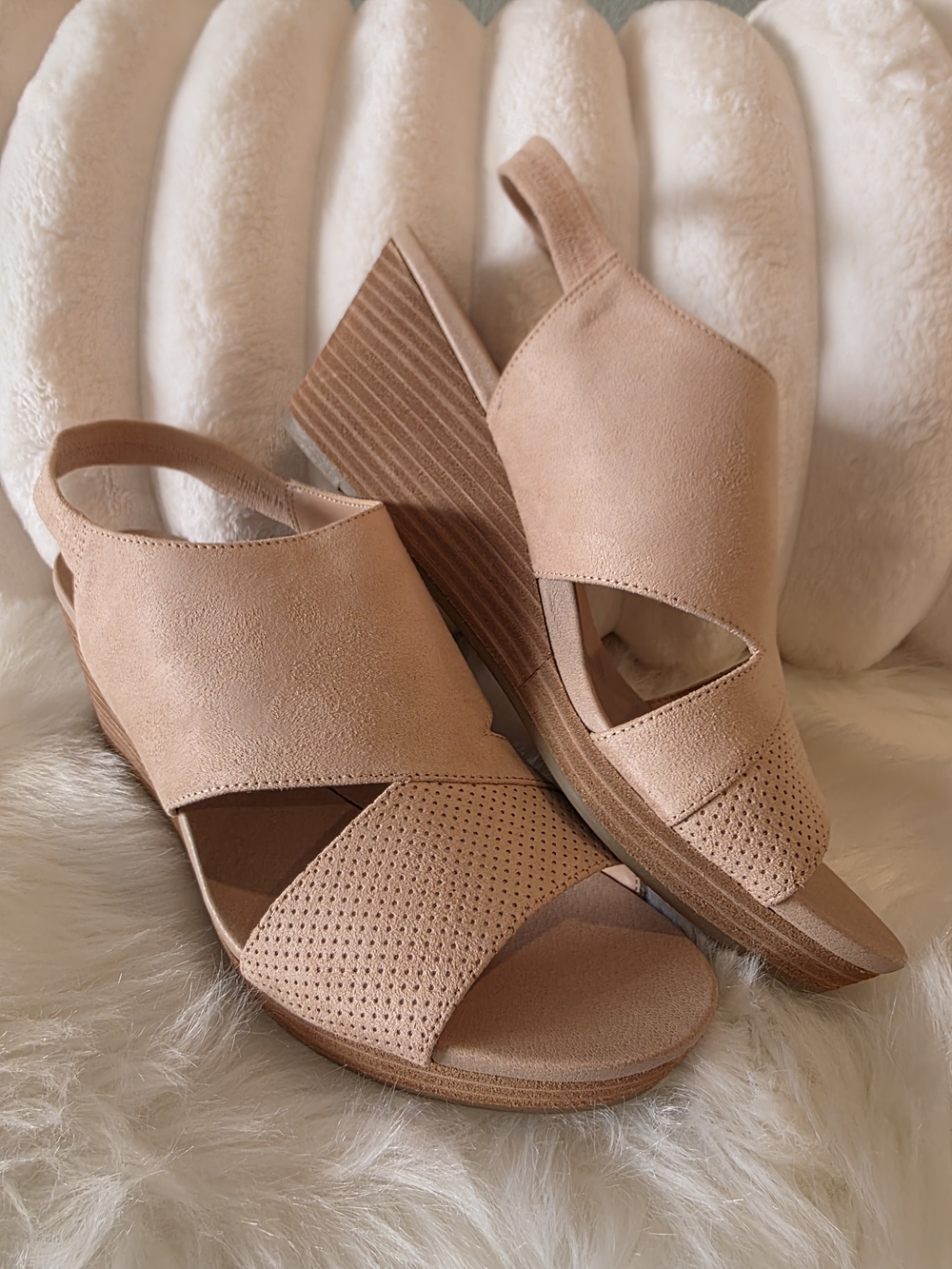 Brita Suede Wedge Sandals